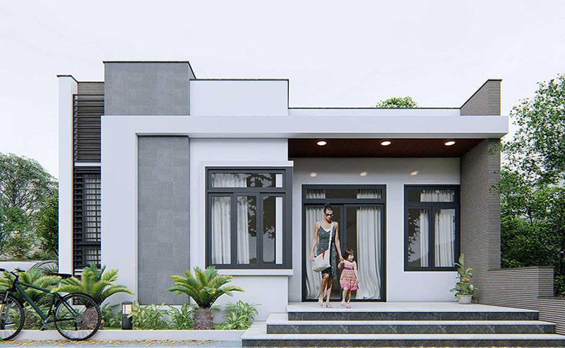 Mẫu nhà cấp 4 giá 500 triệu có sân thượng đẹp, hiện đại, thoáng đãng