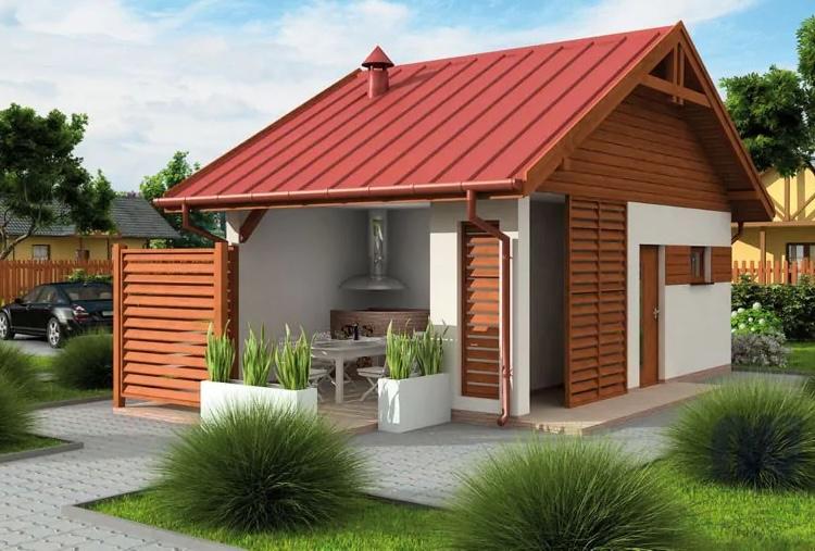 Mẫu nhà cấp 4 đẹp 5x20 mái tôn đơn giản, chi phí thấp