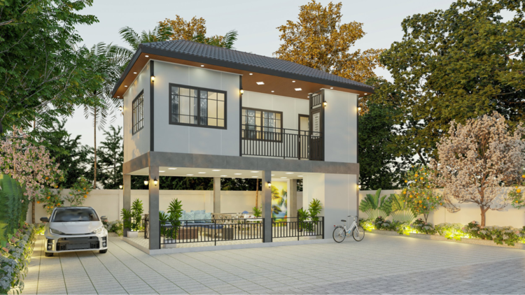 Mẫu nhà lắp ghép 2 tầng 200 triệu sang trọng, thượng lưu