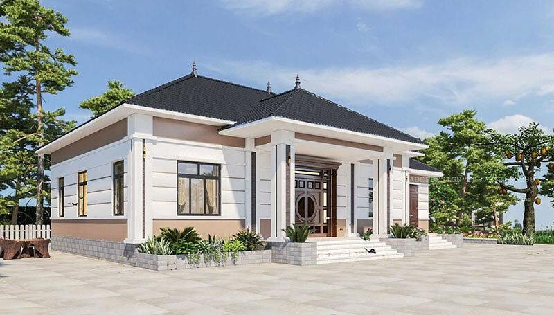 Nhà mái Nhật 1 tầng mang đến không gian sống thoải mái, tiện nghi