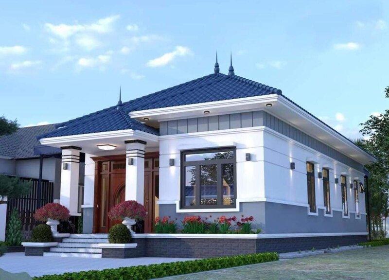 Mẫu nhà ống cấp 4 mái Nhật phù hợp với khu đất hẹp và dài