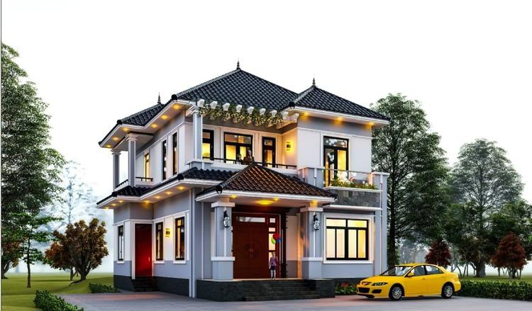 Nhà 2 tầng mái Nhật đẹp, thông thoáng nhờ được bố trí không gian mở