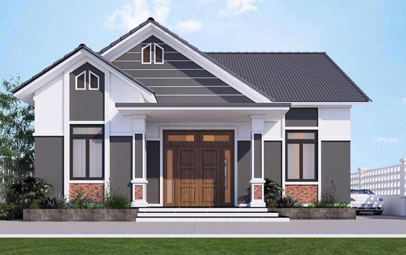 Mẫu nhà cấp 4 mái Thái 8x12m đẹp, đơn giản, tiện nghi