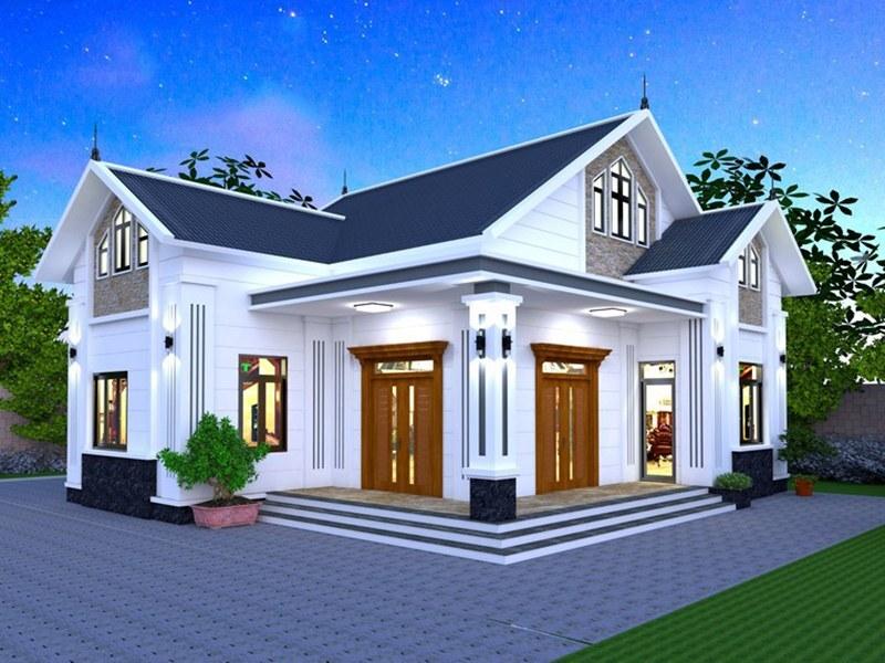 Mẫu nhà mái Thái chữ L đẹp thanh thoát, phù hợp với không gian sống hiện đại