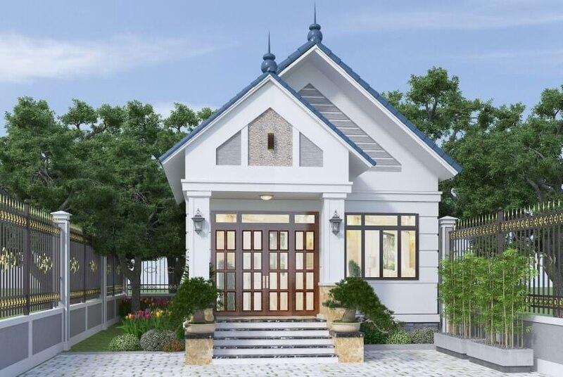 Nhà cấp 4 2 phòng ngủ nông thôn nhỏ gọn, phù hợp tài chính vợ chồng trẻ
