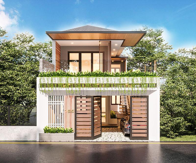 Mẫu nhà gỗ sân vườn đẹp giữa thành thị