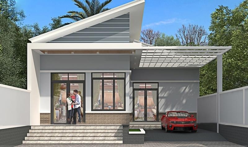 Mẫu nhà cấp 4 mái lệch 4 phòng ngủ tiện ích đa năng cho gia đình
