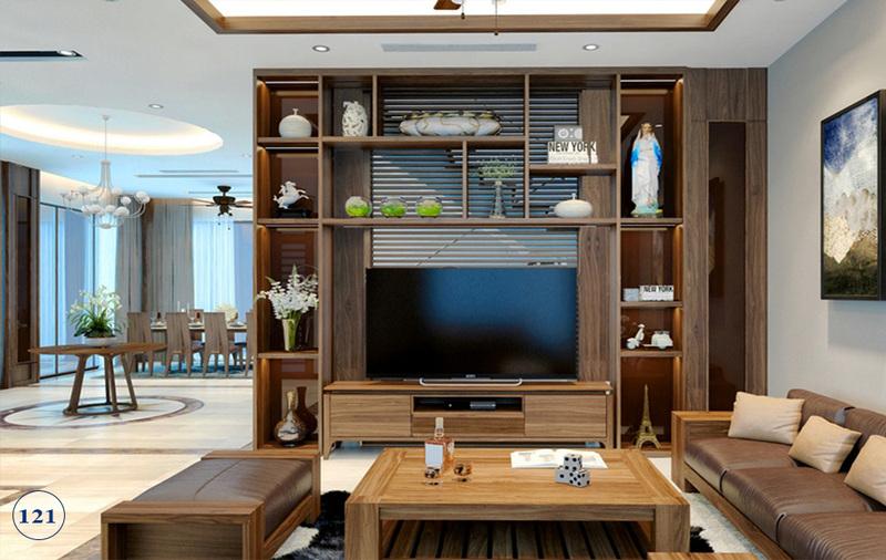 Vách ngăn phòng khách và bếp tạo sự thoải mái trong sinh hoạt hằng ngày