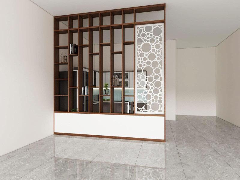 Vách ngăn phòng khách bằng nhựa có được ưa chuộng nhờ chi phí thấp, dễ thi công