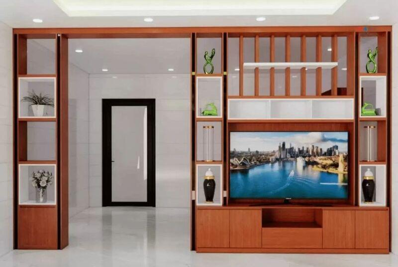 Mẫu vách ngăn phòng khách và bếp giúp tiết kiệm diện tích và chi phí
