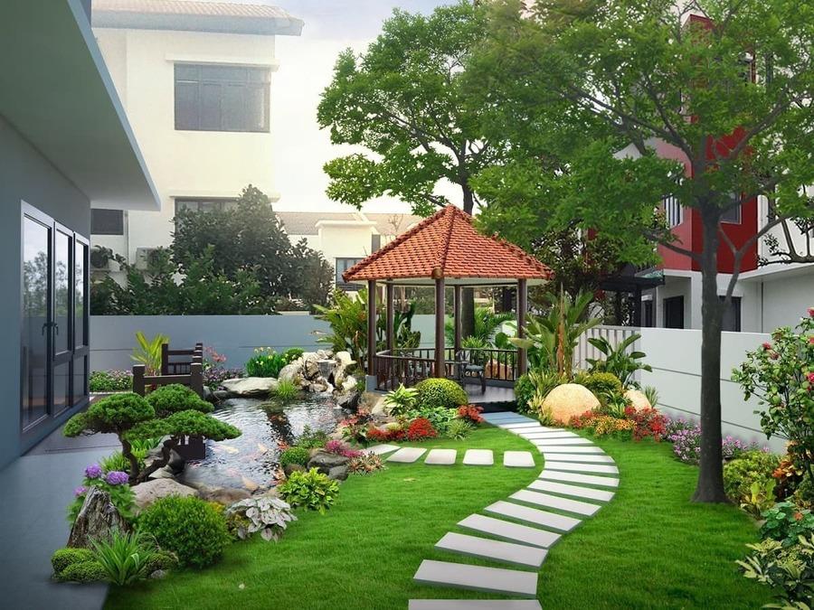 Nhà chòi sân vườn làm tăng tính thẩm mỹ cho khu vườn