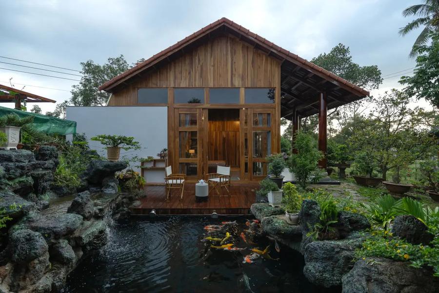 Mẫu nhà vườn nhỏ đẹp phong cách đơn giản, hiện đại, thanh thoát