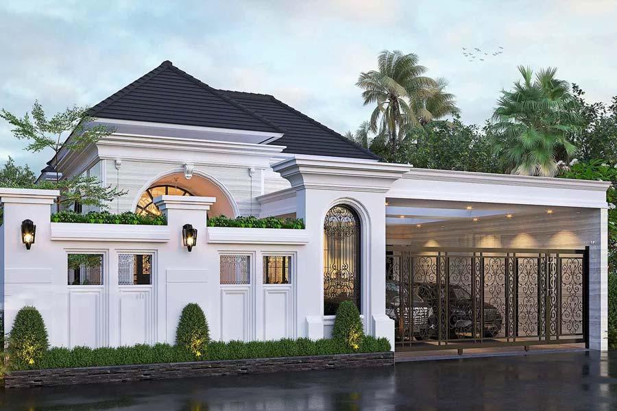 Mẫu thiết kế nhà vườn nhỏ đẹp phong cách tân cổ điển ấn tượng, đẳng cấp