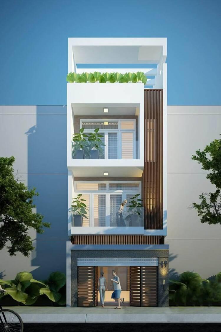 Mẫu nhà ống đẹp 3 tầng mặt tiền 4m dài 18m thiết kế ấn tượng, xu hướng