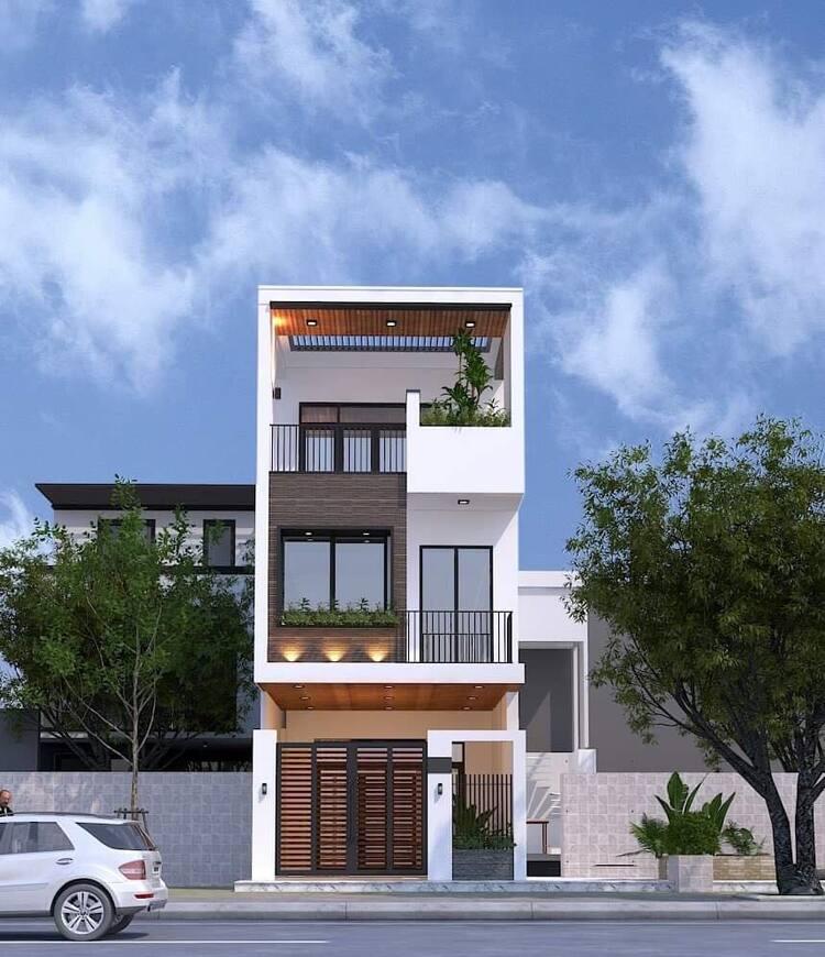 Mẫu nhà ống đẹp 3 tầng 4m hiện đại, mang đến không gian sống tiện nghi