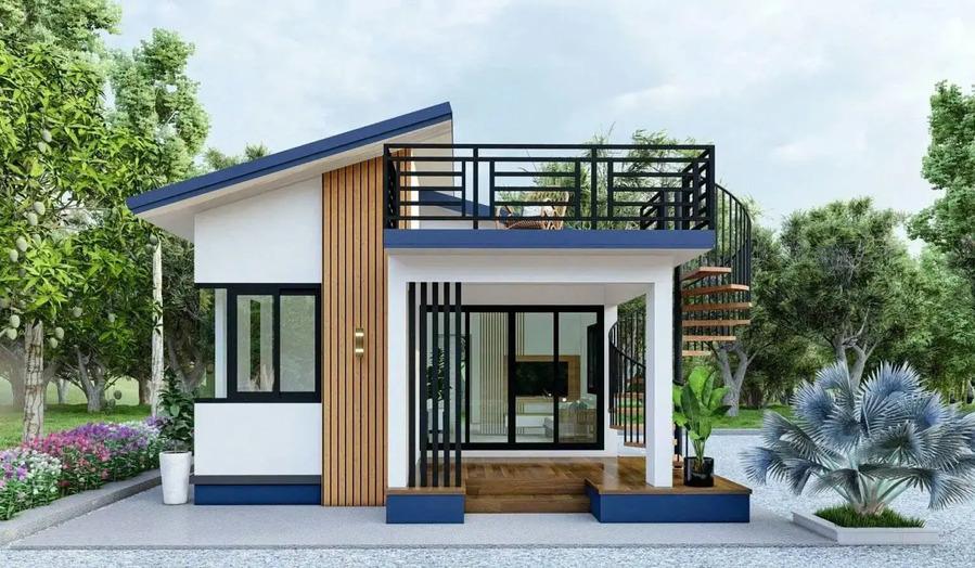 Mẫu nhà tiền chế dưới 100 triệu có 2 phòng ngủ