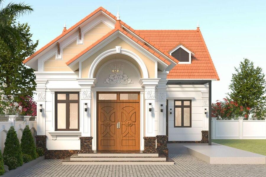 Mẫu nhà mái Thái 1 tầng tiện nghi, thanh thoát, phong cách hiện đại