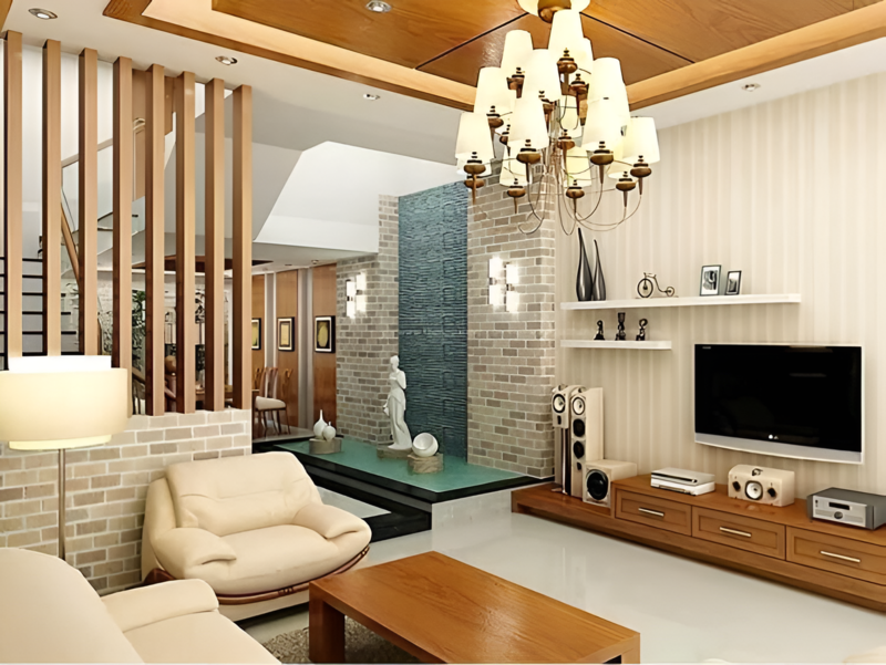 Mẫu vách ngăn phòng khách và bếp đẹp, ấn tương, sáng tạo