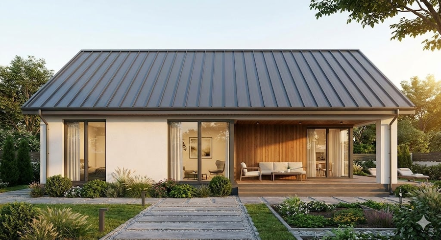 ​​​​​​​Nhà cấp 4 mái tôn dưới 100 triệu thường có diện tích nhỏ, kết cấu đơn giản