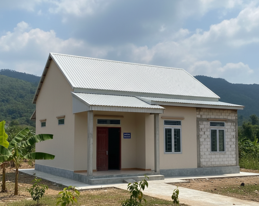 Nhà cấp 4 mái tôn dưới 100 triệu sử dụng tôn lạnh