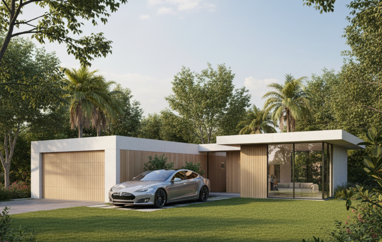 Nhà cấp 4 mái bằng chữ L tiết kiệm chi phí xây dựng