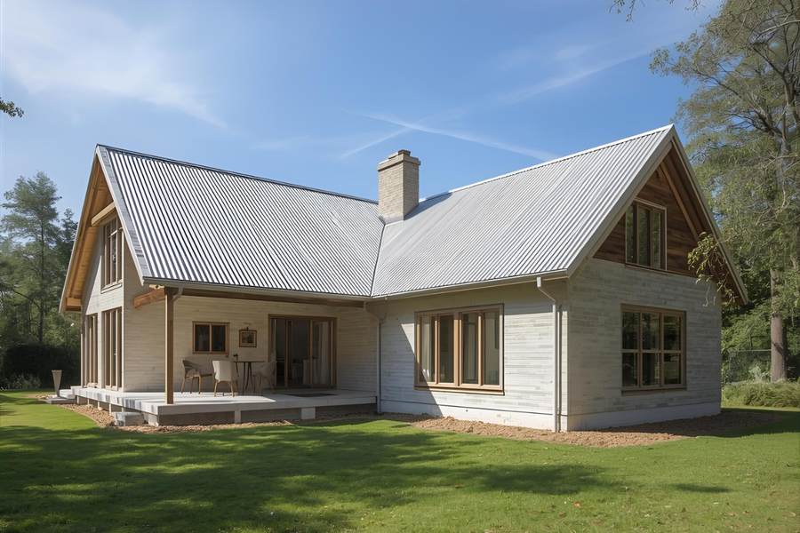 Mẫu nhà cấp 4 mái tôn dưới 100 triệu ở nông thôn đẹp, thoáng đãng