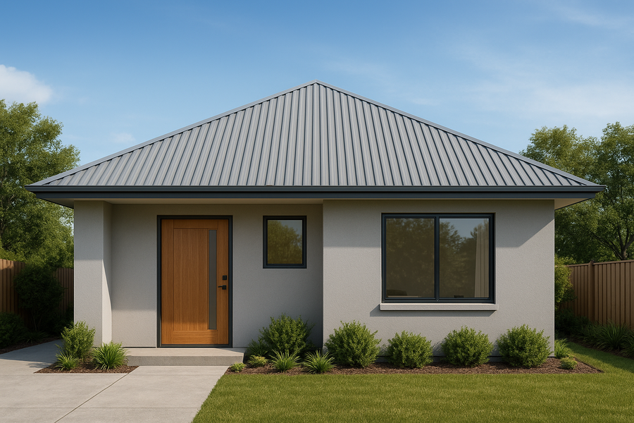 Mẫu nhà cấp 4 mái tôn dưới 100 triệu hiện đại, tiện nghi