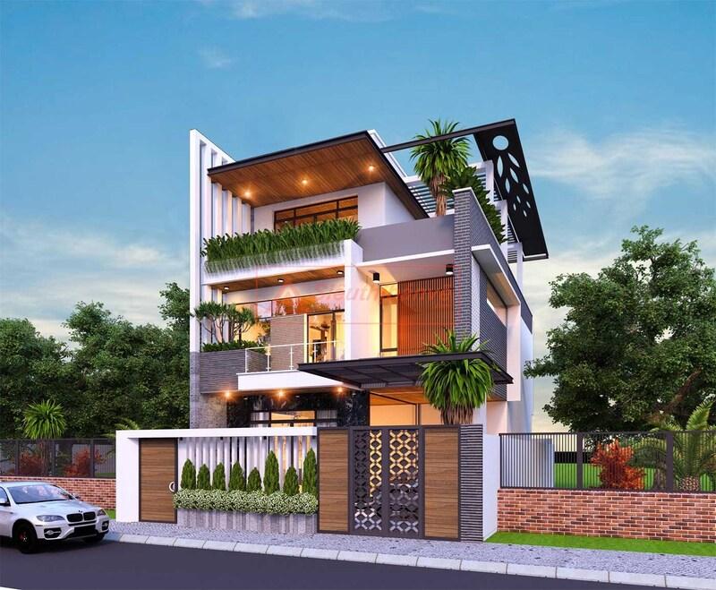 Mẫu nhà 2 tầng nông thôn 500 triệu có gác lửng đẹp, tiết kiệm ngân sách