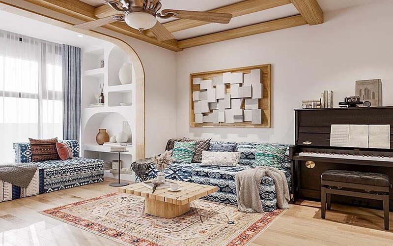 Cải tạo phòng khách theo phong cách Địa Trung Hải