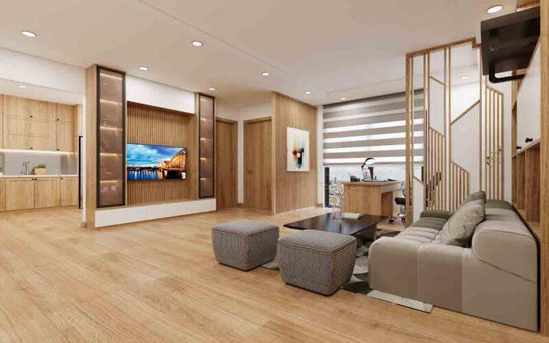 Cải tạo phòng khách theo phong cách Công nghiệp hiện đại 