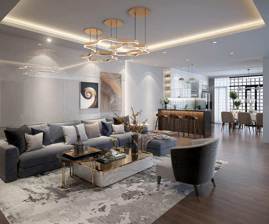 Gợi ý bố trí công năng tầng 1 cho biệt thự tân cổ điển 2 tầng 1 tỷ hợp lý 