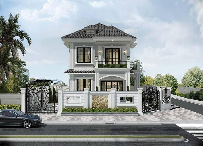 Mẫu biệt thự tân cổ điển 2 tầng 1 tỷ với 4 phòng ngủ đẳng cấp, tiện nghi