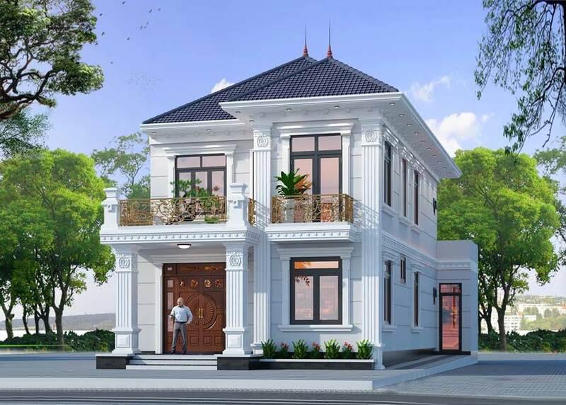 Mẫu biệt thự tân cổ điển 2 tầng 1 tỷ đẹp, tối giản