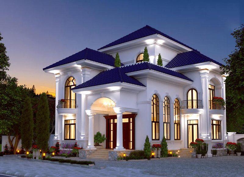 Biệt thự tân cổ điển 2 tầng 1 tỷ vững chãi, bề thế với vật liệu xây dựng chất lượng
