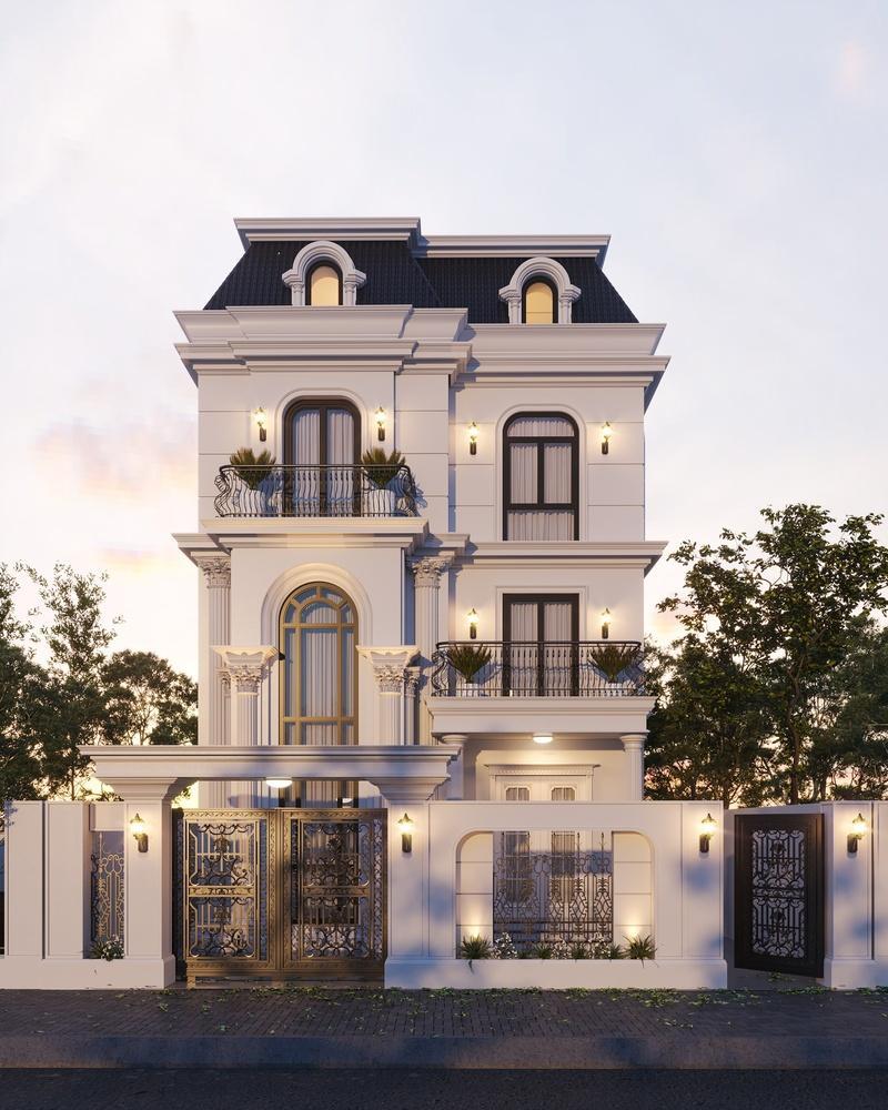 Mẫu biệt thự tân cổ điển 2 tầng 1 tỷ phong cách Châu Âu tạo nên một không gian sống tinh tế, đẳng cấp