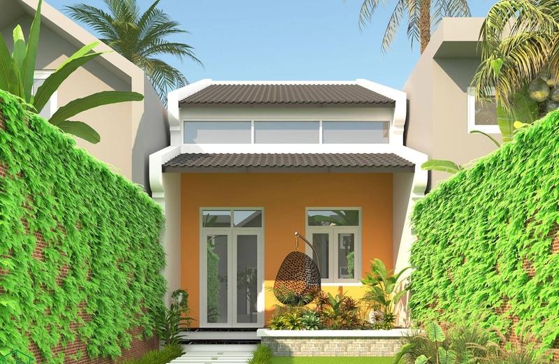 Mẫu mã mái tôn của mẫu nhà cấp 4 5x20 rất đa dạng, phù hợp nhiều phong cách thiết kế