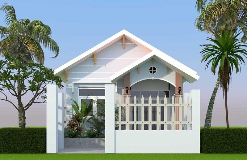 Mẫu nhà cấp 4 mái tôn 5x20 có khả năng chống nóng tốt