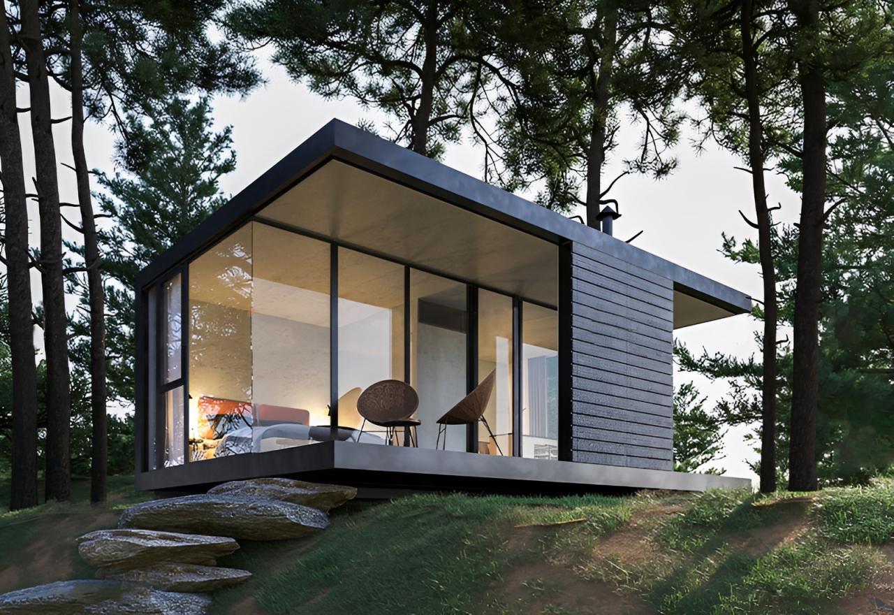 Mẫu nhà lắp ghép trên địa hình dốc đẹp, hiện đại, cao cấp