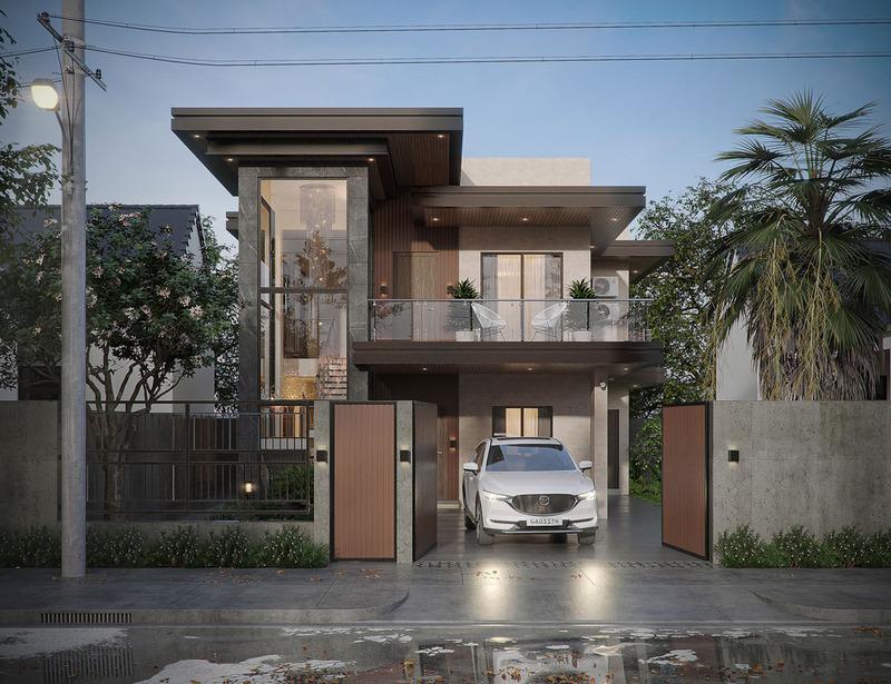 Mẫu nhà 2 tầng nông thôn 500 triệu 3 phòng ngủ tiện nghi hiện đại