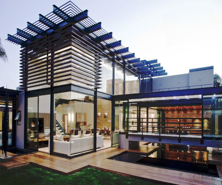 Mẫu nhà khung thép 2 tầng 100m2 đẹp, đầy đủ tiện nghi