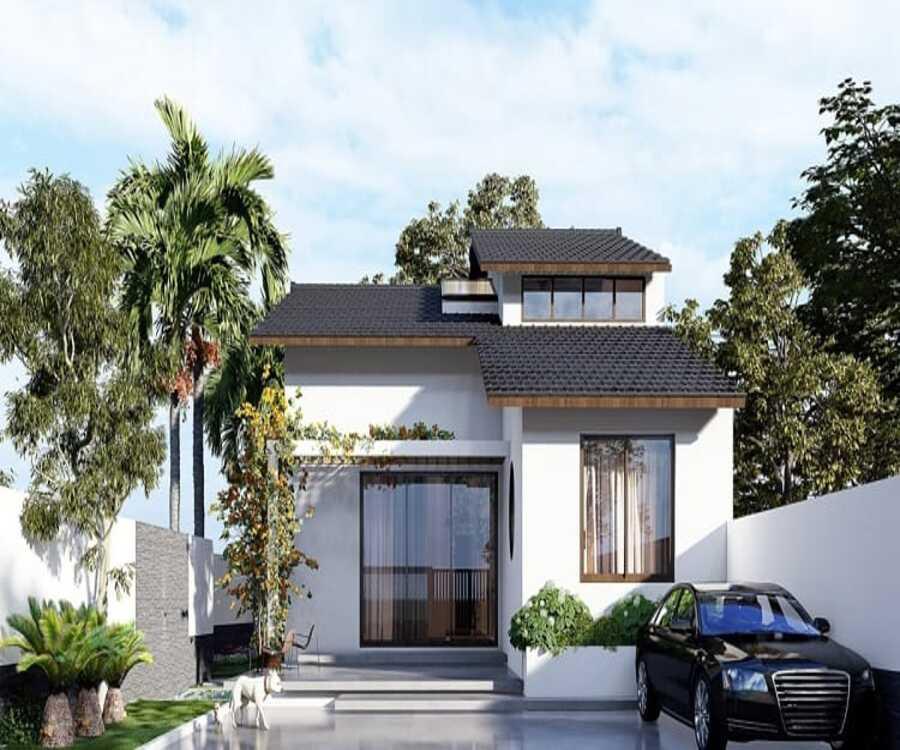 Mẫu xây nhà cấp 4 trọn gọi 200 triệu dạng chữ L