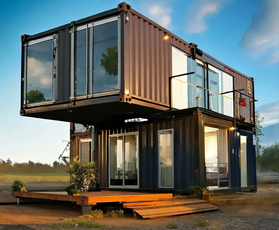 Mẫu nhà container 2 tầng giá 300 triệu phù hợp không gian sống xanh