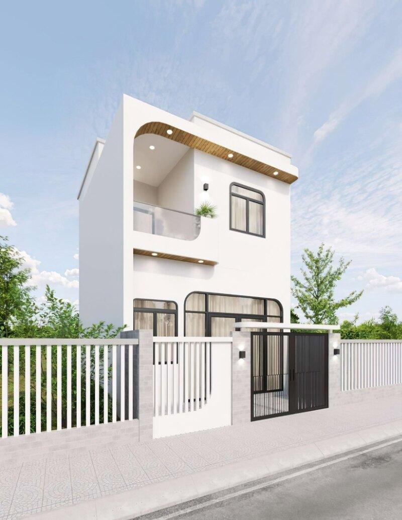 Mẫu nhà ống 2 tầng nông thôn 500 triệu hiện đại, tối ưu ánh sáng và thông gió tốt