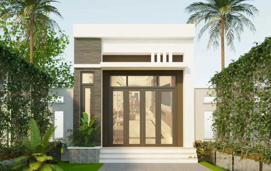 Mẫu mặt tiền nhà cấp 4 nông thôn 250 triệu đẹp, hiện đại