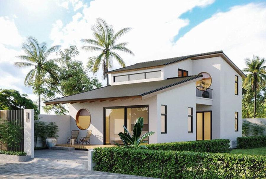 Mẫu nhà cấp 4 đẹp giá rẻ 300 triệu với mặt tiền thiết kế hiện đại, thu hút