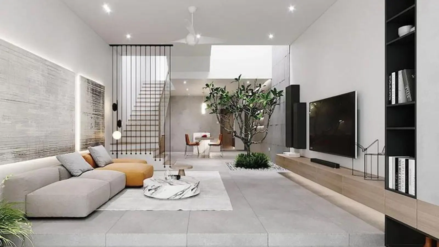 Mẫu trang trí phòng khách đẹp, đơn giản, hiện đại 