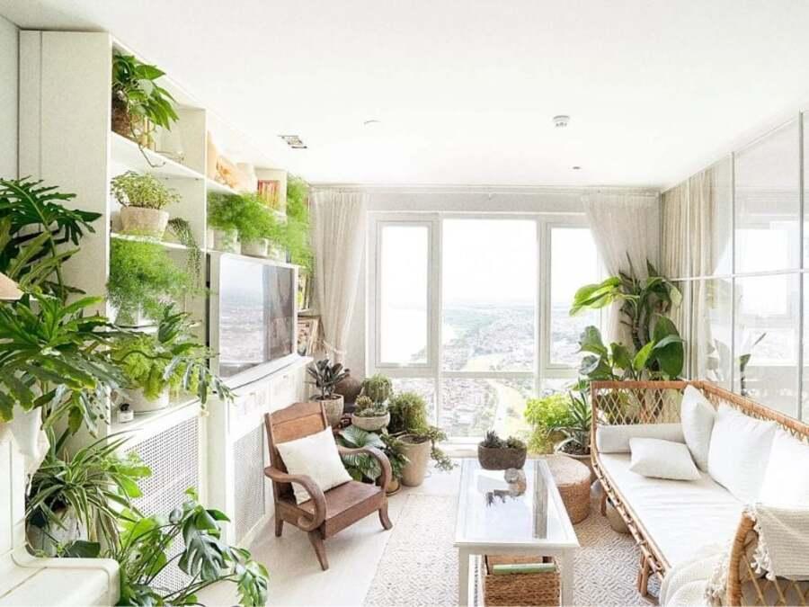 Trang trí phòng khách đẹp, đơn giản bằng cách sử dụng cây xanh