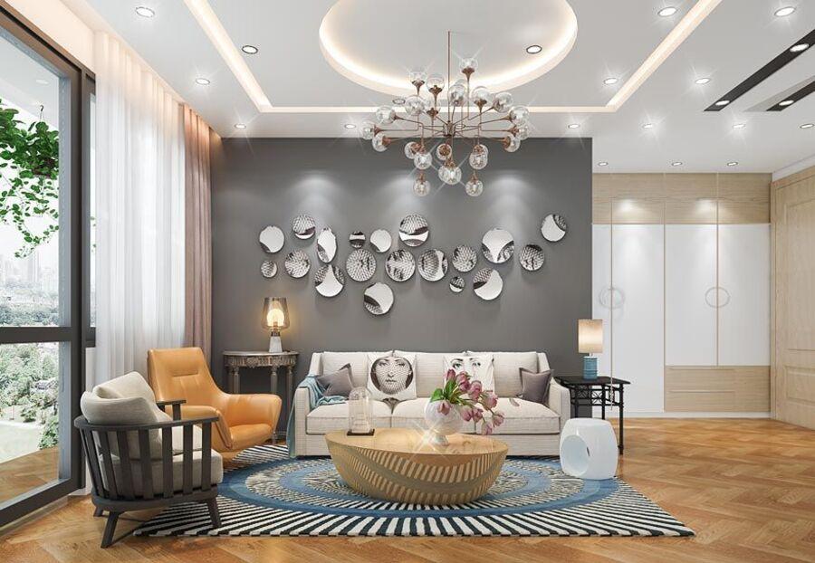 Trang trí phòng khách với đèn LED và ánh sáng phụ trợ để làm nổi bật không gian