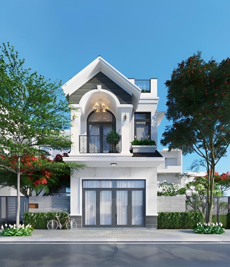 Mẫu nhà 1 trệt 1 lầu 300 triệu mái Thái 3 phòng ngủ đẹp, hiện đại