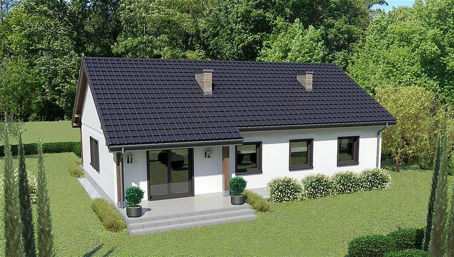 Mẫu nhà cấp 4 đẹp với 2 phòng ngủ được bố trí khoa học, tiện lợi